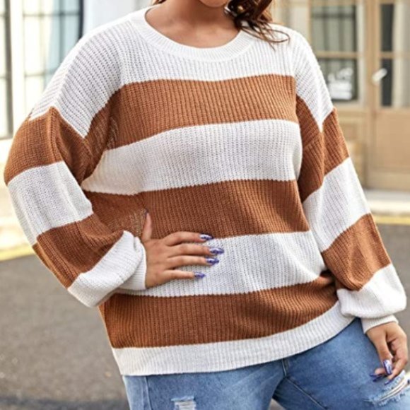 NWT Thick Knit Lantern Sleeve Oversized Sweater. - Picture 2 of 5